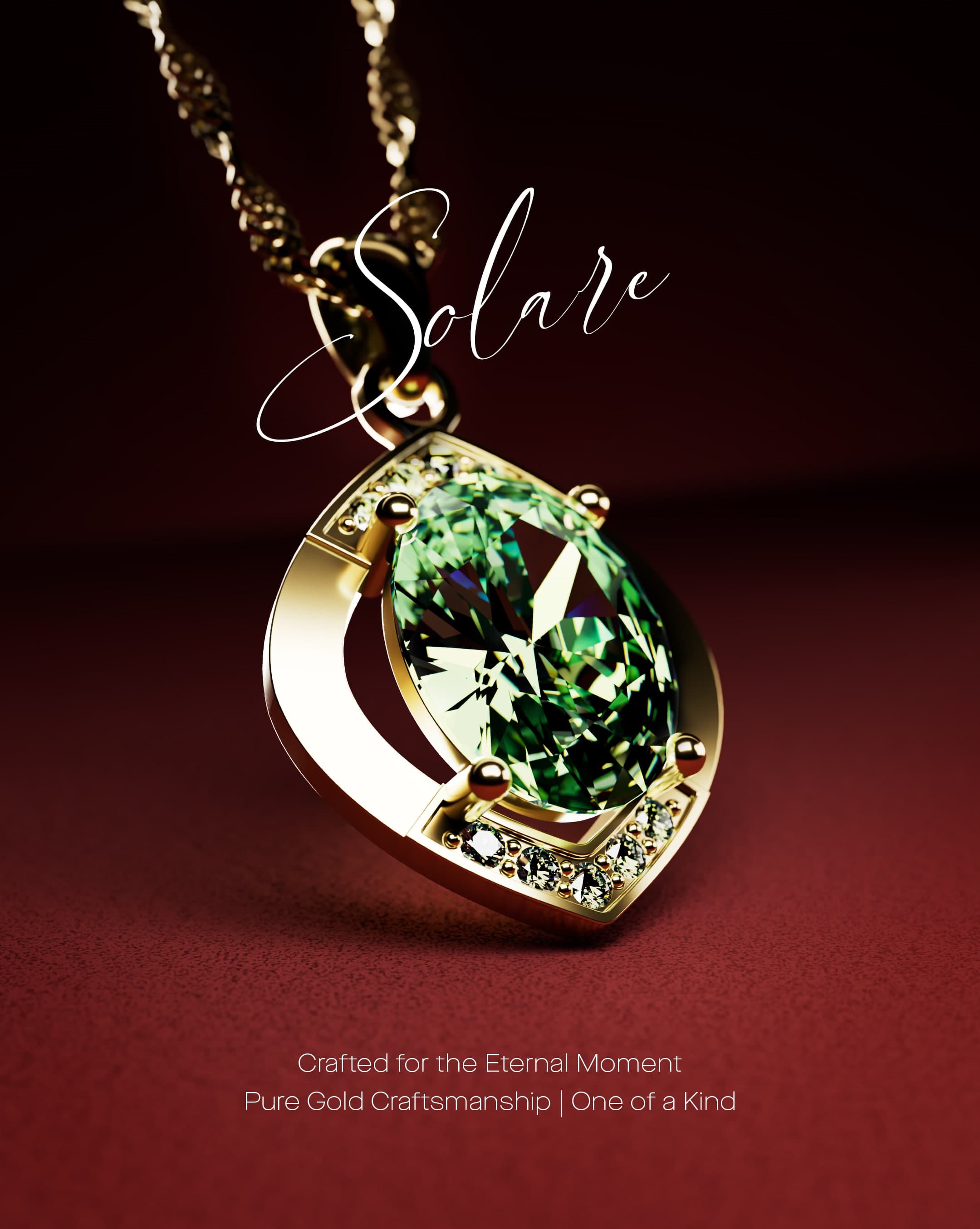 Necklace jewelry product graphic design