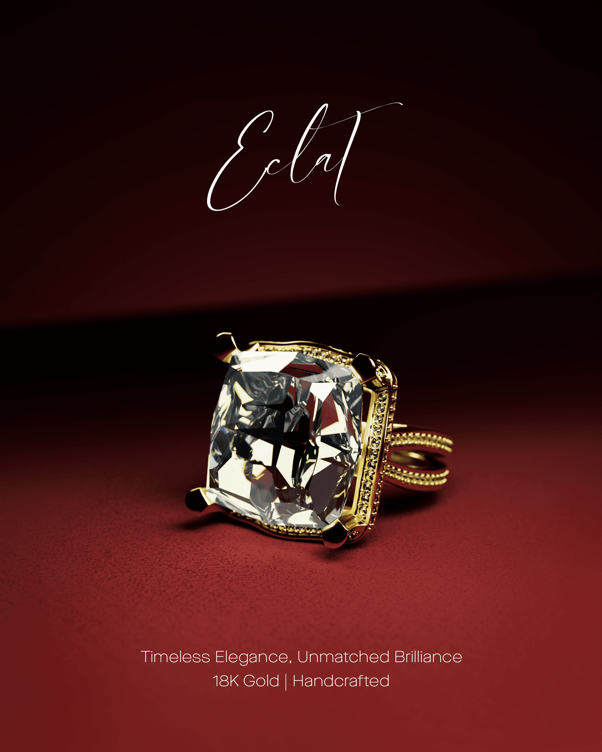 Ring jewelry product graphic design
